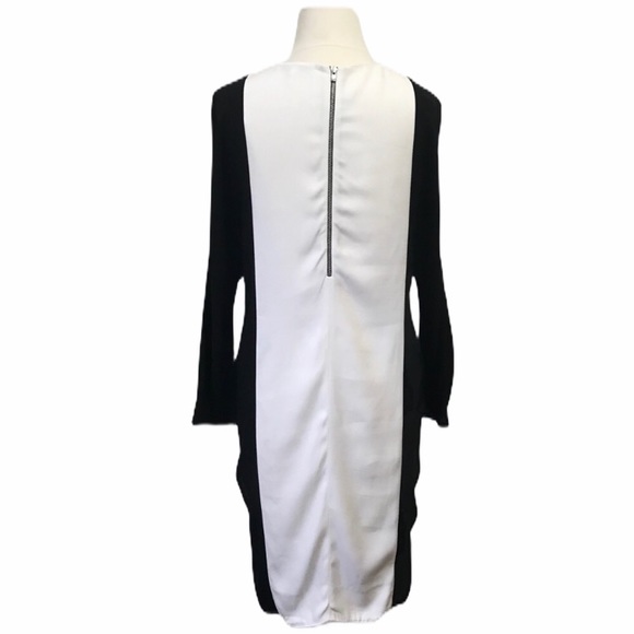 Sandro Color Block 3/4 Sleeve Sheath Midi Dress - Picture 2 of 8